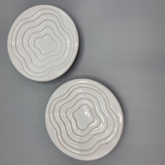 Two Mary Judge Ceramic Olive Oil Dipping Dish Plate Maioliche Michelangelo Italy - Picture 10 of 10